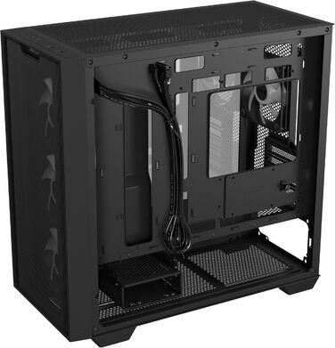 Корпус ПК ASUS A21 Plus TG ARGB Black MicroATX з RGB підсвічуванням, Mesh-панель, підтримка 360-мм радіаторів та відеокарт до 380 мм
