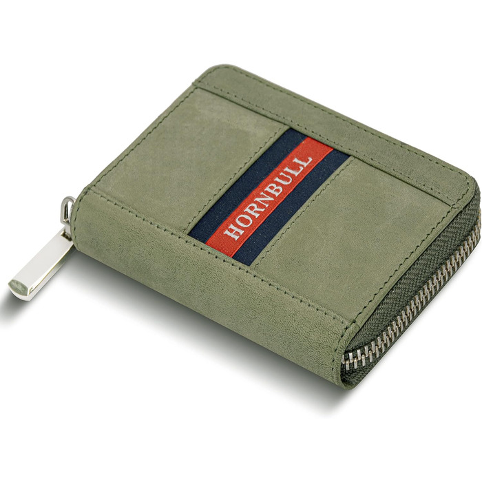 Чоловічий шкіряний гаманець з RFID-блокуванням Hornbull | Вертикальний картхолдер з блискавкою