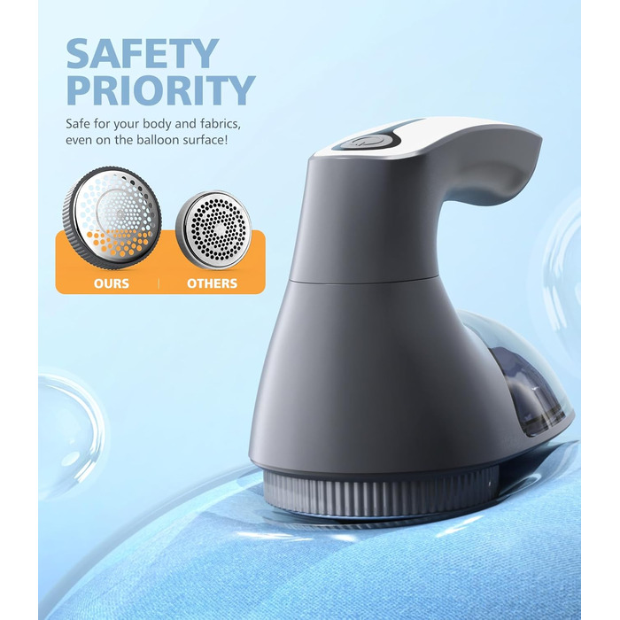 Електричний видалення ворсу POPCHOSE: бездротовий прилад для одягу з 2 лезами, USB-зарядка