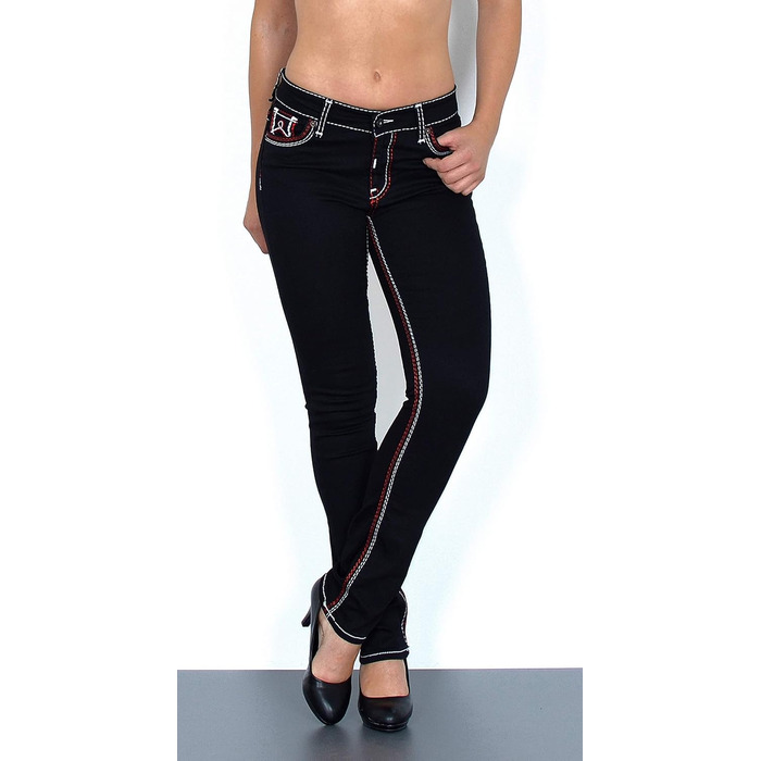 Жіночі джинси ESRA Straight Leg J755/J753, великі розміри, товсті шви