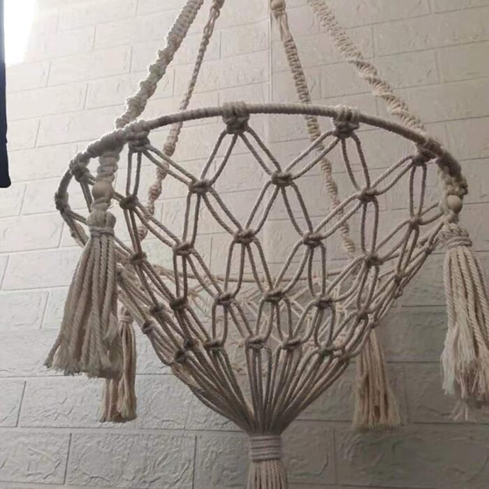 Макраме ліжко для котів, гамак для котів, гойдалка для котів, ручної роботи, підвісні гнізда для котів, діаметр 35 см