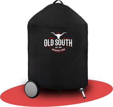 Чохол для гриля Old South, водонепроникний, для круглих вугільних грилів Weber, Napoleon, Brinkmann, Char Broil, Ø 57 см, чорний (Ø77 x 90 см)