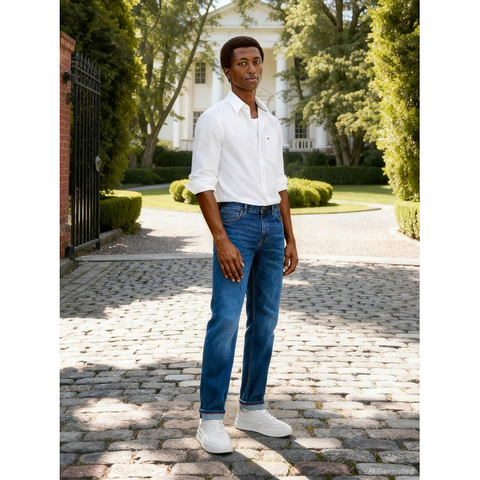 Джинси чоловічі Tommy Hilfiger Denton Straight, темно-синій денім, 34W/32L