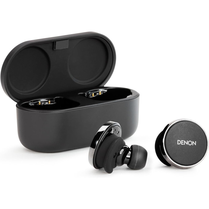 Навушники бездротові Denon PerL Pro Premium чорні з шумозаглушенням та адаптивним звуком Masimo