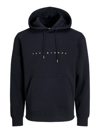Чоловічий худі Jack & Jones JJestar JJ Sweat Hood, Relaxed Fit, чорний, розмір XXL