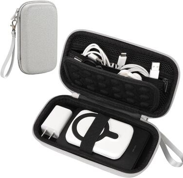 Органайзер для кабелів Teskyer, водонепроникний, жорсткий корпус, сірий, 8,5 x 17,5 x 6 см