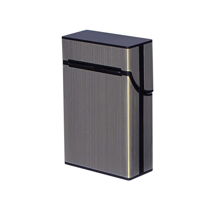 Елегантне шкіряне екіпаж для сигарет на 20 шт. з магнітною застібкою (сірий)