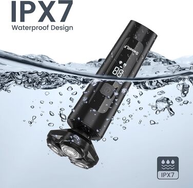 Електричний чоловічий бритва SweetLF з прецизійним тримером, мокрий/сухий, 5D ротаційний, перезаряджуваний, з блокуванням від перенесення, бездротовий (чорний)