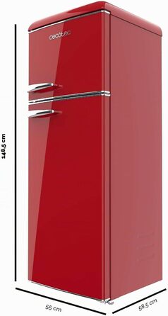 Холодильник Cecotec Bolero CoolMarket 2D Origin 86 Green 86л ретро, висота 89.3 см, клас E