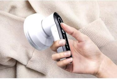 SINGER Компактний видалення ворсу та клубочків, портативний, на батарейках, з 3 лезами з нержавіючої сталі та знімним контейнером для ворсу