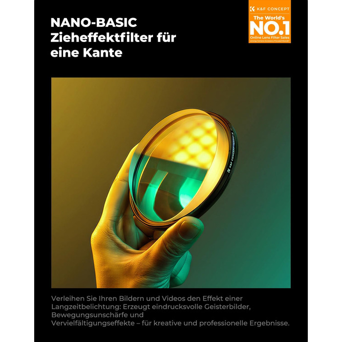 Фільтр K&F Concept 67мм для розмиття руху, призматичний ефект, оптичне скло (Nano-B серія)