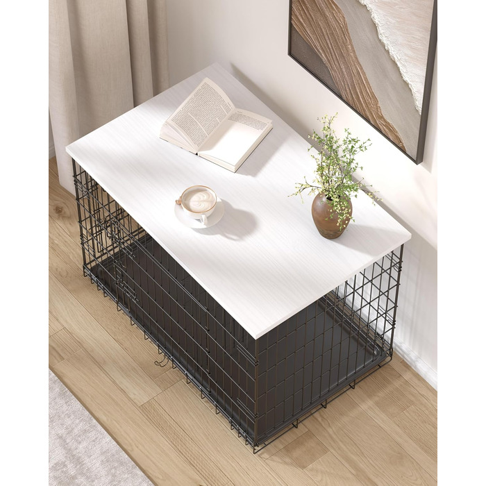 Насадка для собачого воріта Piskyet, дерев'яна робоча поверхня, сумісна з ворітками 76,2 см (30 дюймів), білий/оптимальний для саду