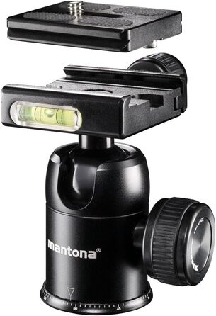 Рюкзак для камери Mantona Azurit чорний для DSLR/DSLM, до 5 об'єктивів, зі штативом, 35x26x11 см