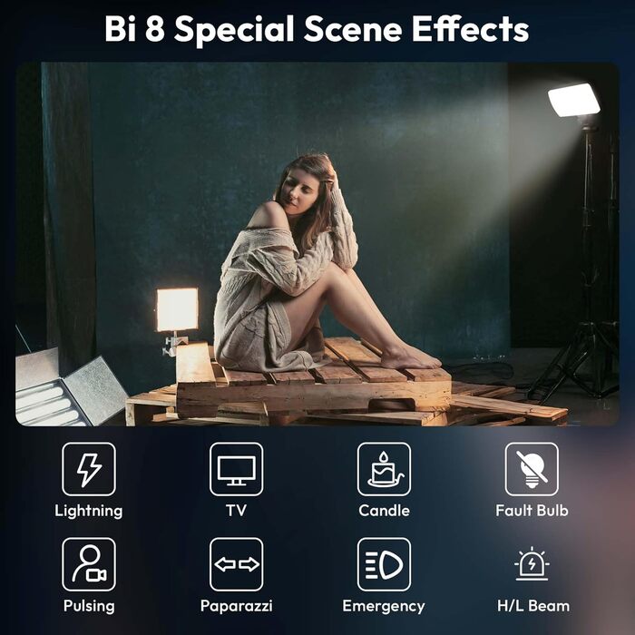 ULANZI P40 Bi-Color LED відеосвітло: портативне, 40W, з акумулятором 5000mAh, CRI96+, 2700K-6500K, для фото- та відеозйомки