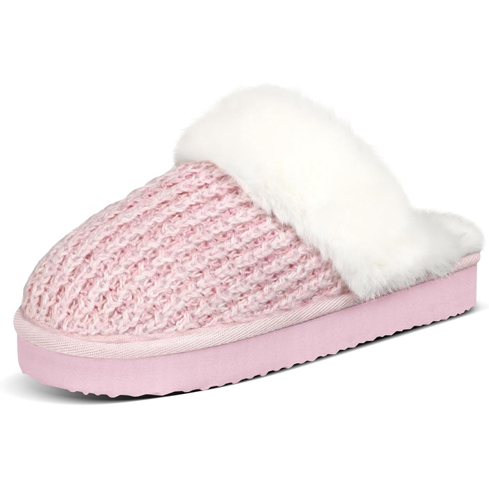 Тапочки жіночі теплі зимові PIZZ ANNU з плюшем та пам'яттю для ніг, рожеві (42/43 EU)