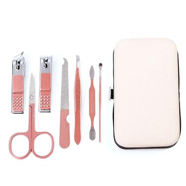 Набір для манікюру та педикюру 18 предметів з кейсом з червоного золота
