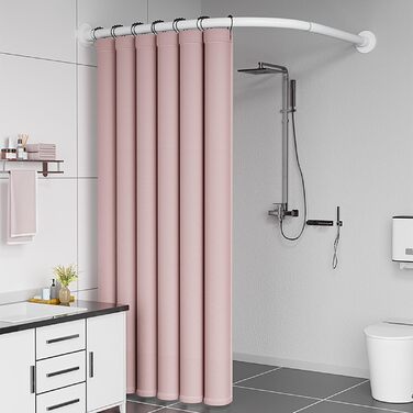 Регульована штанга для душу L-подібної форми без свердління, 304 нержавіюча сталь, для душу, розширювана, кутова, біла (90-130x90-130 см)