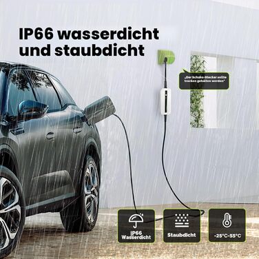 Morec Mobile Wallbox 11kW Type 2 6-16A 380V – Портативна зарядна станція для електромобілів з CEE роз'ємом (6м, кабель Type 2)