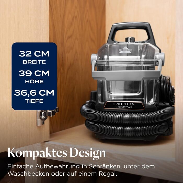 БІССЕЛ SpotClean HydroSteam: пароочисник для килимів та м'яких меблів, потужний 1000W, 3689N (новинка)