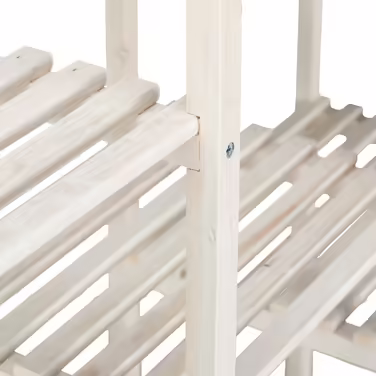Relaxdays Flower Shelf Wood White