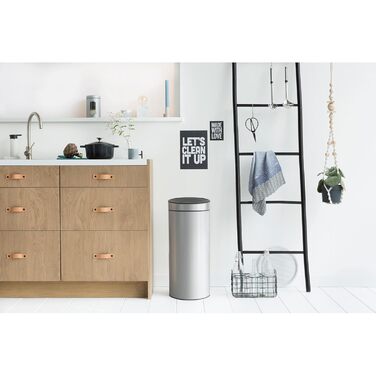 Сміттєве відро Brabantia Touch Bin New, 40 л, нержавіюча сталь, сірий металік