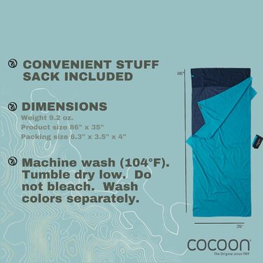 Кокон спальний мішок-простирадло Cocoon з єгипетської бавовни, 220x90 см