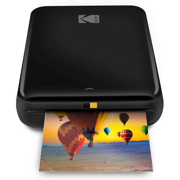 KODAK Step: Портативний принтер для фото з телефону - Друкує фото 2x3” на клейкій папері ZINK - Bluetooth, сумісний з iOS та Android - Чорний