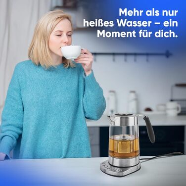 Електричний чайник ProfiCook PC-WK 1020 G: скляний корпус, 1.7 л, 3000 Вт, з тефлоновим фільтром, підігрів