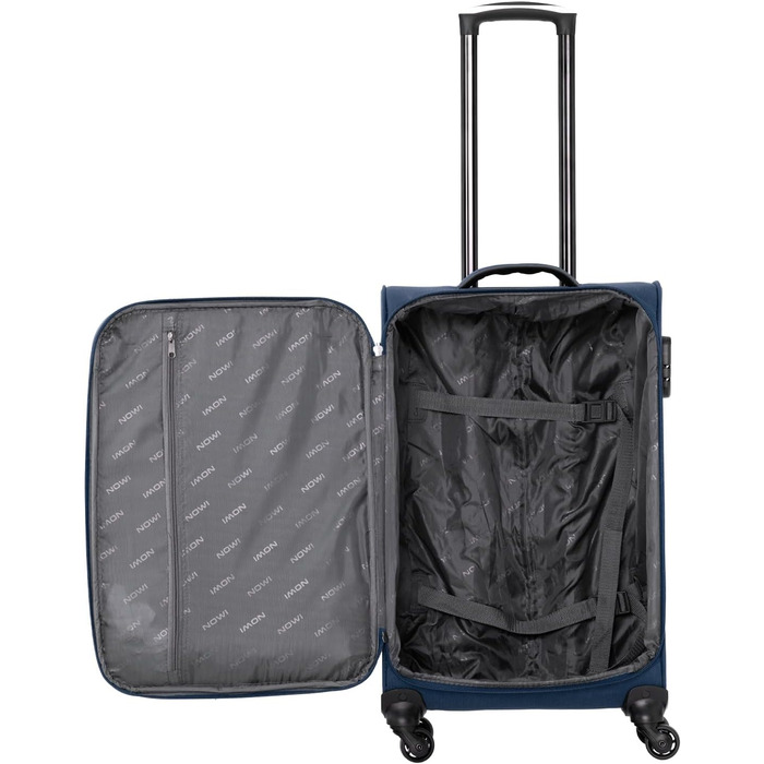 Тролей-валіза NOWI Korfu Weichschalen L, 50L, блакитна – зручний та легкий багаж для подорожей