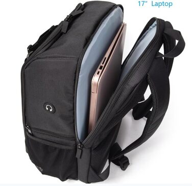 Рюкзак для камери Horfccid 23L, сумісний з DSLR, ноутбуком 15.6'' та штативом (Чорний)