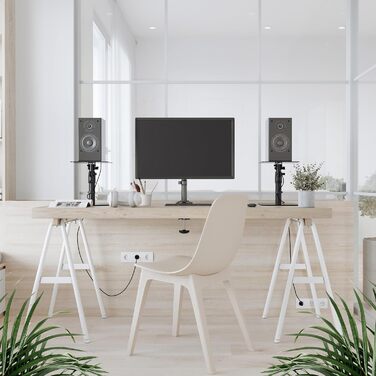 Підставка для колонок RICOO: 2 шт., регульована висота, для ПК, ТВ, студійного обладнання, універсальна, LH069-T