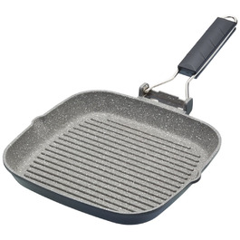 Grillpfanne MasterClass індукційна з антипригарним покриттям та складаною ручкою 20 см чорна