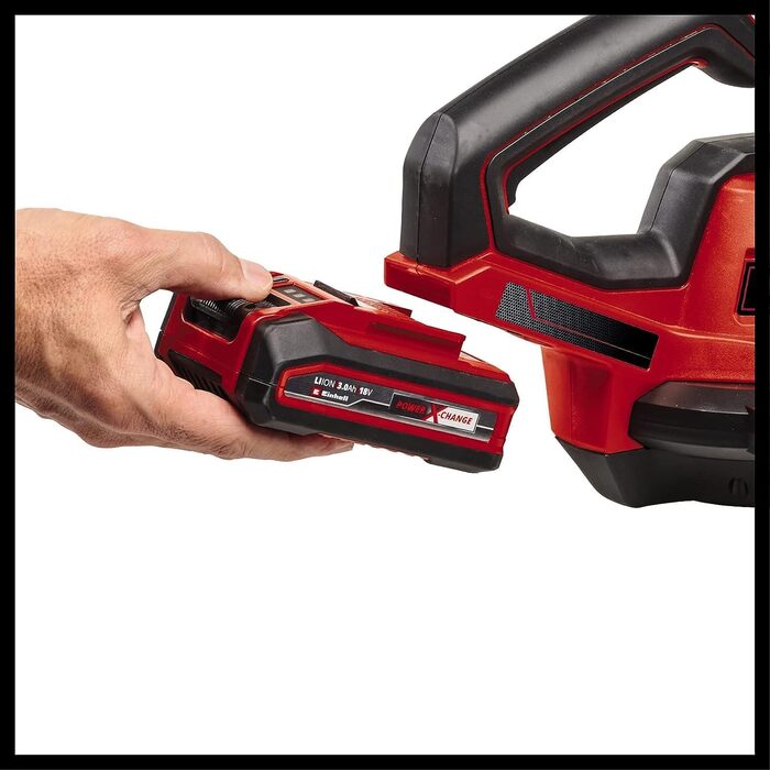 Einhell Cordless Universal Blower GE-UB 18/250 Li E-Solo Power X-Change (18 V, 250 km/h air speed, 3-piece pipe, electronic speed control with LED display, without battery)