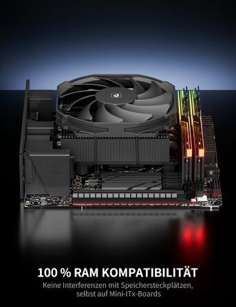 upHere H45K6: Тихий кулер для CPU з 6 тепловими трубками (90x45 мм) - сумісний з AM5/AM4/AM3, Intel 1851/1700/115x/1200