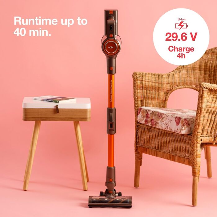 Електричний акумуляторний повітродув Solac Turbobat Digital Flex AE2515, 29.6V, 200W, металевий корпус, колір: мідний