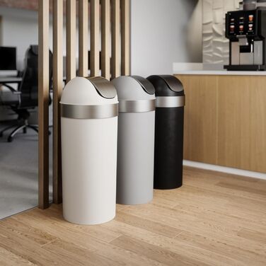 Сміттєве відро Umbra Venti Swing-Top 16.5 гал. (62 л) – велике, 89 см, сіре (сучасний дизайн)