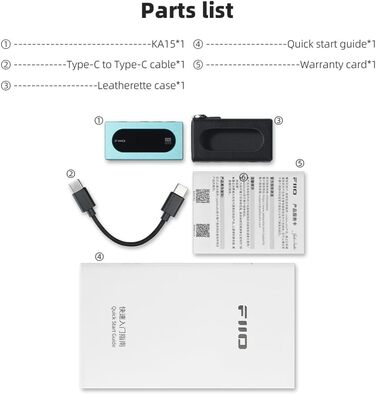 Портативний ЦАП та підсилювач навушників FiiO KA15 (чорний)