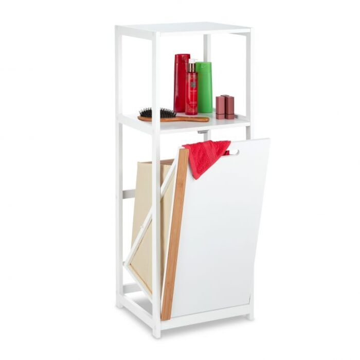 Relaxdays Laundry Basket with Shelf