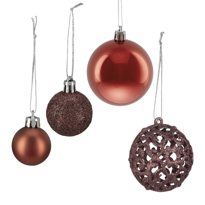 Relaxdays Set of 50 Christmas Baubles