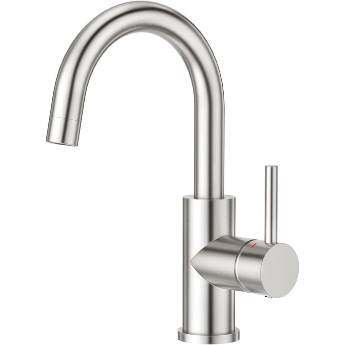 Кран кухонний CREA, 360° поворотний, нержавіюча сталь, для маленької кухні