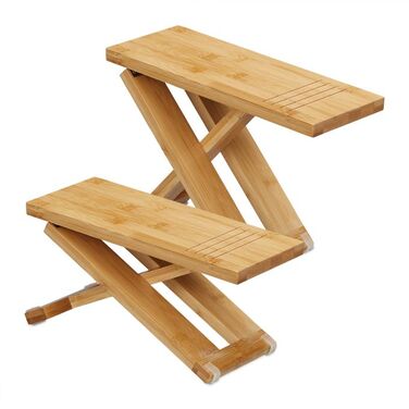 Relaxdays 2-Piece Folding Toilet Stool