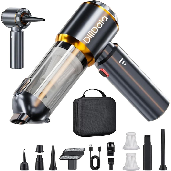 Бездротовий ручний пилосос DiliDala, 25000 Па, акумуляторний, 3 швидкості, для авто, кухні, дивана, офісу
