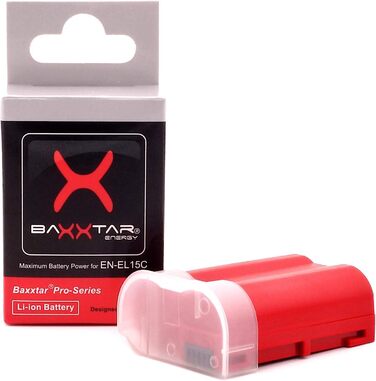 Акумулятор Baxxtar EN-EL15c 2600mAh з зарядним пристроєм Dual (LCD USB-C Micro-USB) для Nikon Z5, Z6 II, Z7 II, Z8, D500, D600, D610, D750, D780, D800, D810, D850, D7000, D7100, D7200, D7500, сумісний з EN-EL15b, ENEL15, EN EL15