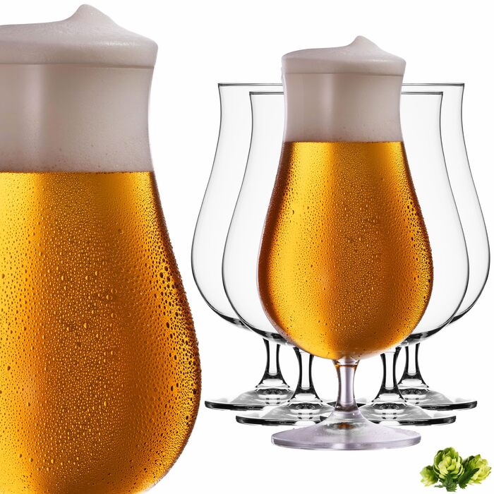 Набір пивних келихів Pilsner 500 мл (6 шт) Crystalline Glass - Келихи для пива, пивні тульпи 0.5 л