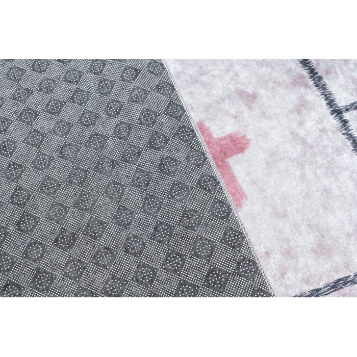 Дитячий килим TAPISO Emma, рожевий, 160x230 см, з антиковзким покриттям, принт, можна прати, ÖKO-TEX