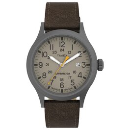 Годинник наручний Timex Expedition Scout - унісекс, кварц, корпус Gunmetal, ремінець Nylon, темно-коричневий