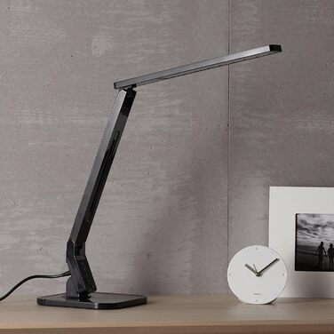 LED настільна лампа Lindby 'Eleni' з торкальним димером, чорна, для робочого кабінету та офісу