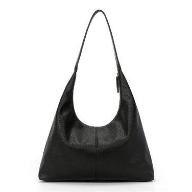 Сумка жіноча GSenhui Hobo з м'якої шкіри, чорна вінтажна сумка-тоут на плече, повсякденна