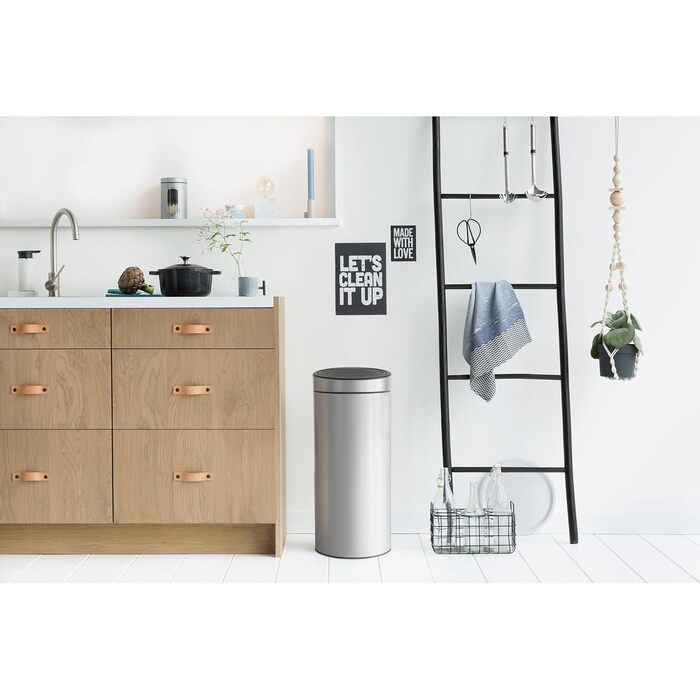 Сміттєве відро Brabantia Touch Bin New, 40 л, нержавіюча сталь, сірий металік