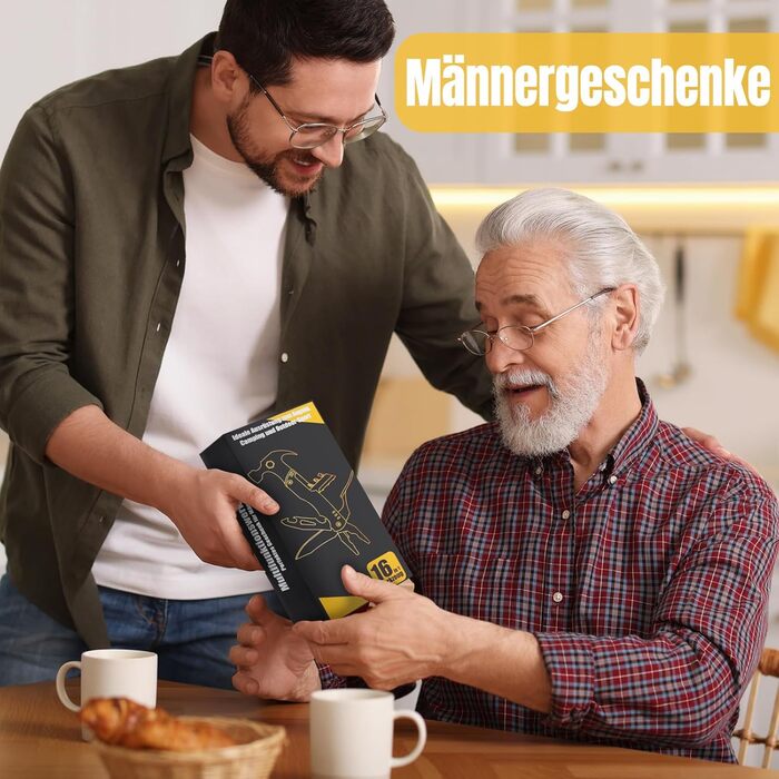 Мультитул 16 в 1 для чоловіків: подарунок на День батька, на ювілей, для кемпінгу